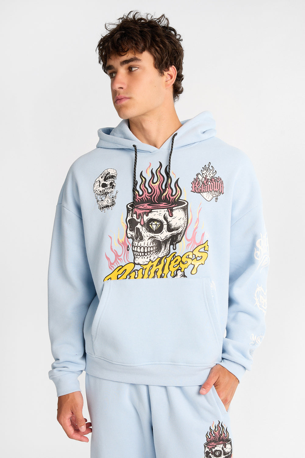 Southpole Ruthless Skull Graphic Hoodie Southpole Ruthless Skull Graphic Hoodie