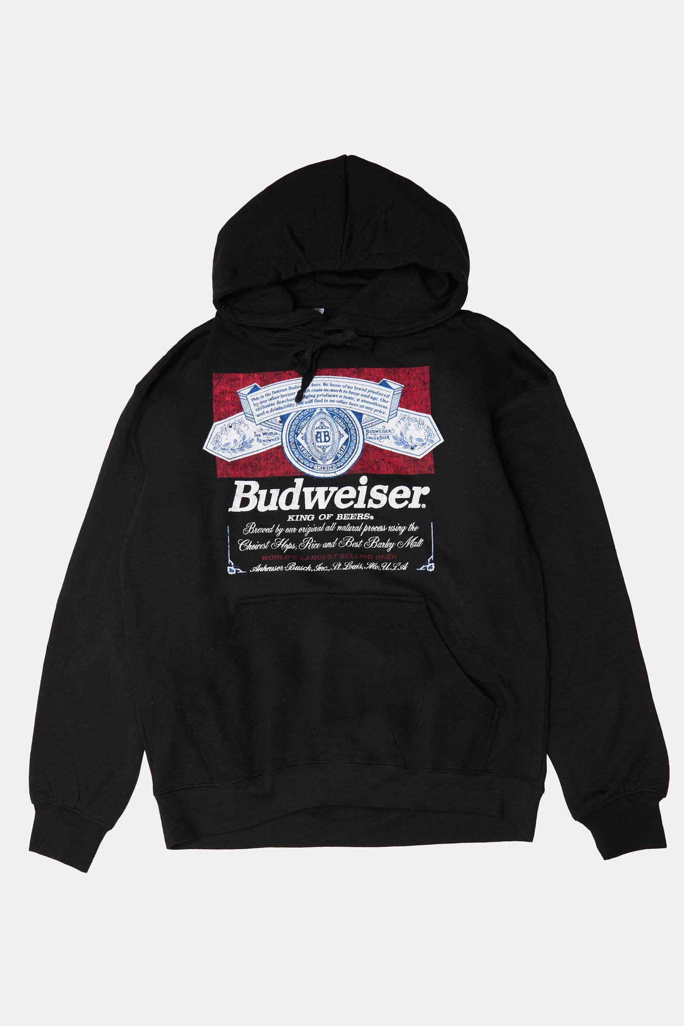 Mens Budweiser Logo Hoodie - Black /