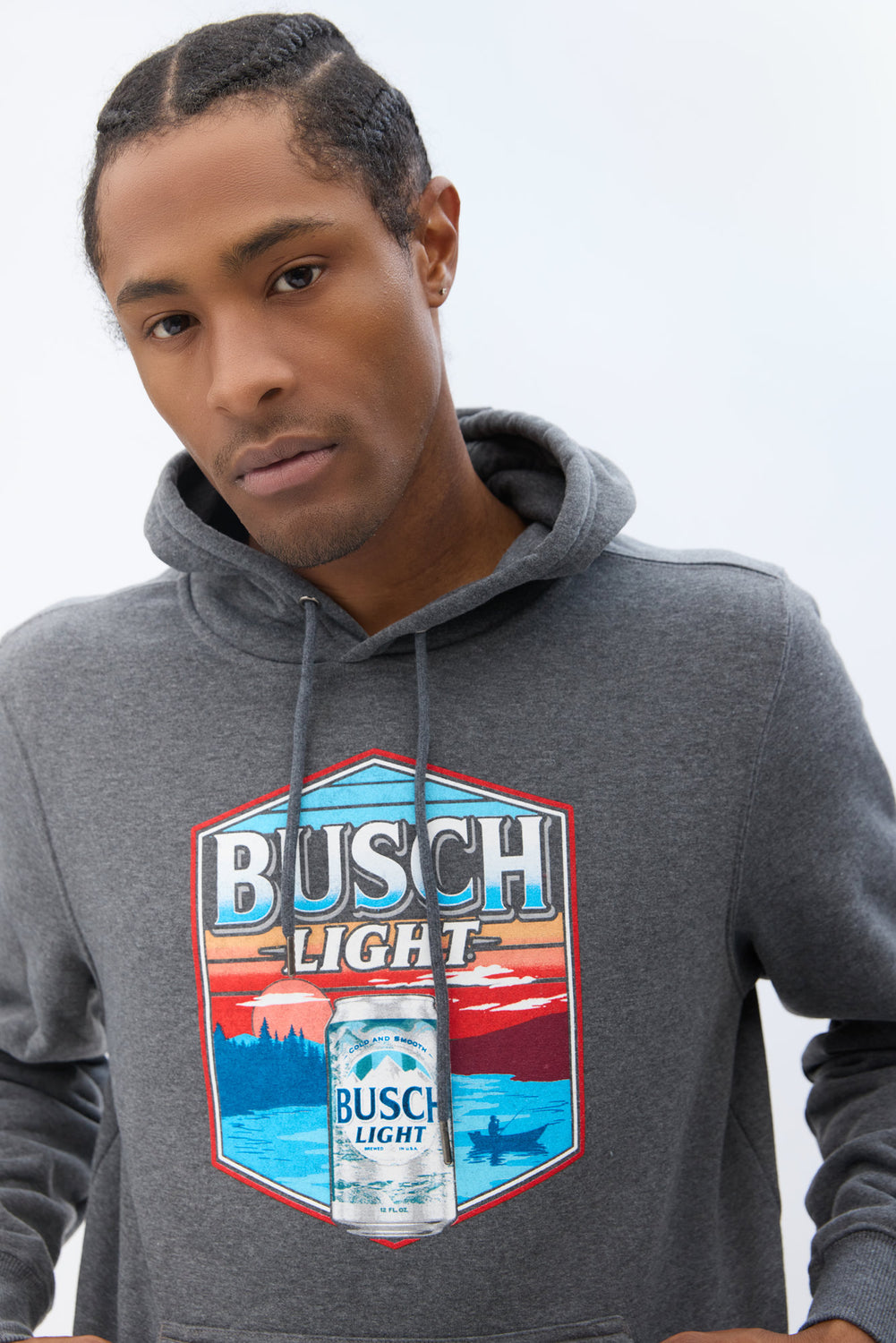 Haut à capuchon imprimé Busch Light homme Haut à capuchon imprimé Busch Light homme