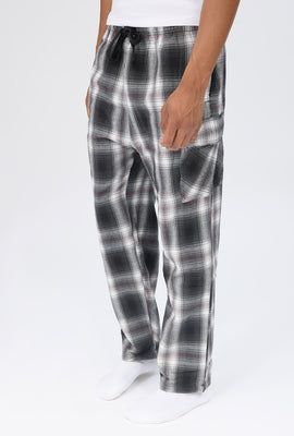 West49 Mens Plaid Cargo Pajama Bottoms