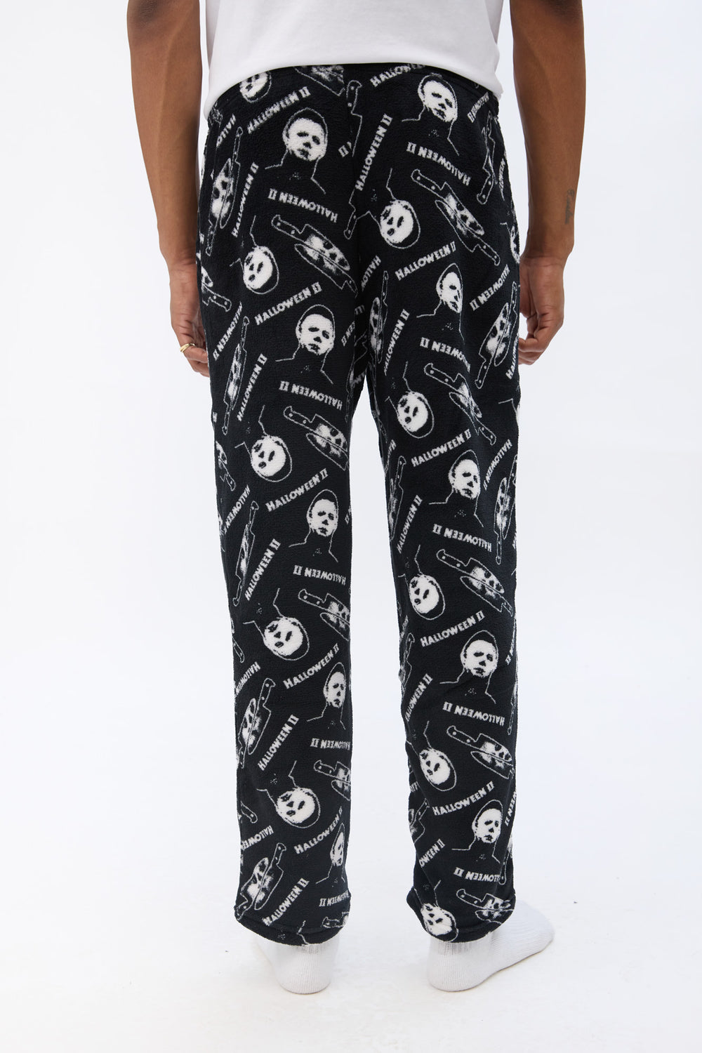 Mens Halloween II Graphic Pajama Bottoms Black S P