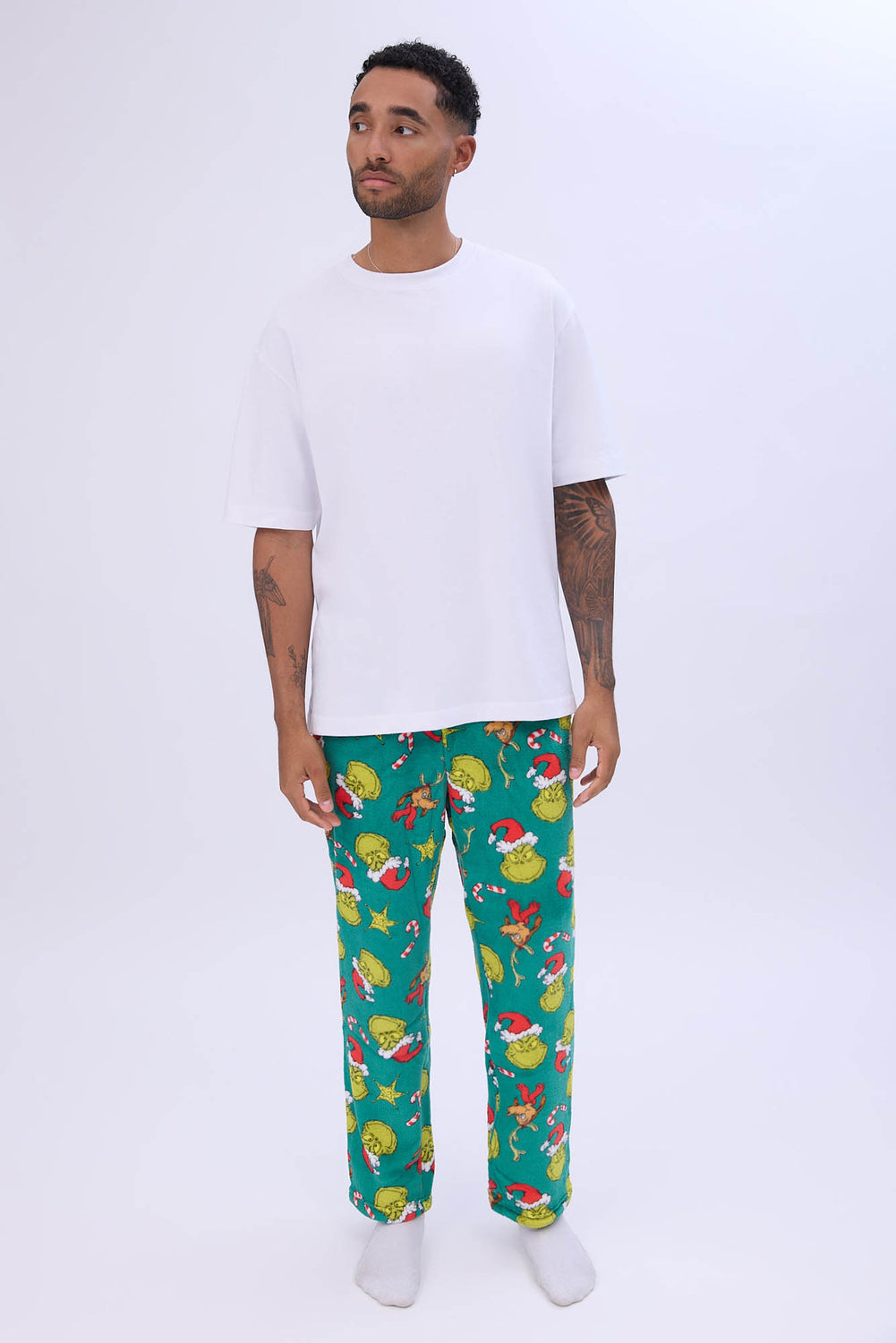 Mens The Grinch Graphic Pajama Bottoms Mens The Grinch Graphic Pajama Bottoms