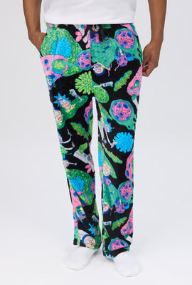 Bas de pyjama en polaire imprimé Rick and Morty homme