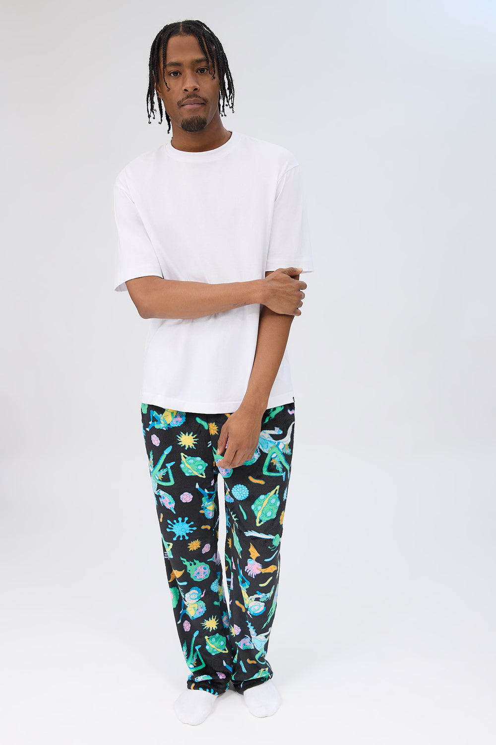 Mens Rick And Morty Space Pajama Bottoms Mens Rick And Morty Space Pajama Bottoms