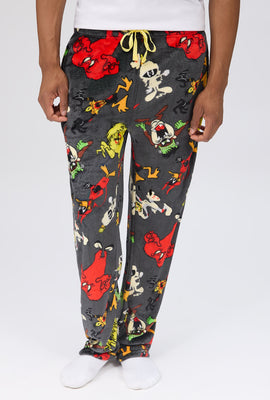 Bas de pyjama en polaire imprimé Looney Tunes homme