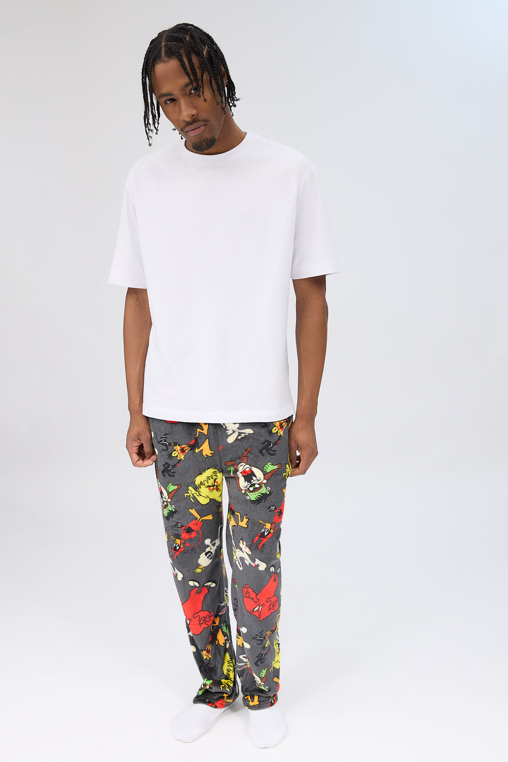 Bas de pyjama en polaire imprimé Looney Tunes homme Bas de pyjama en polaire imprimé Looney Tunes homme