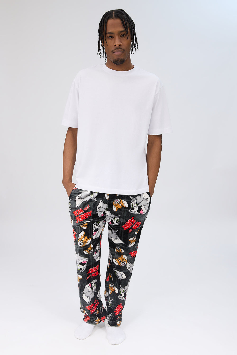 Mens Tom and Jerry Graphic Pajama Bottoms Mens Tom and Jerry Graphic Pajama Bottoms