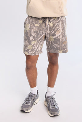 Short en molleton camouflage arbres homme