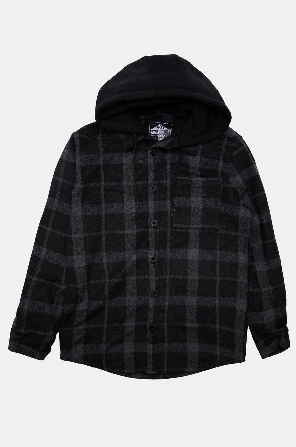 West49 Mens Hooded Plaid Shacket West49 Mens Hooded Plaid Shacket