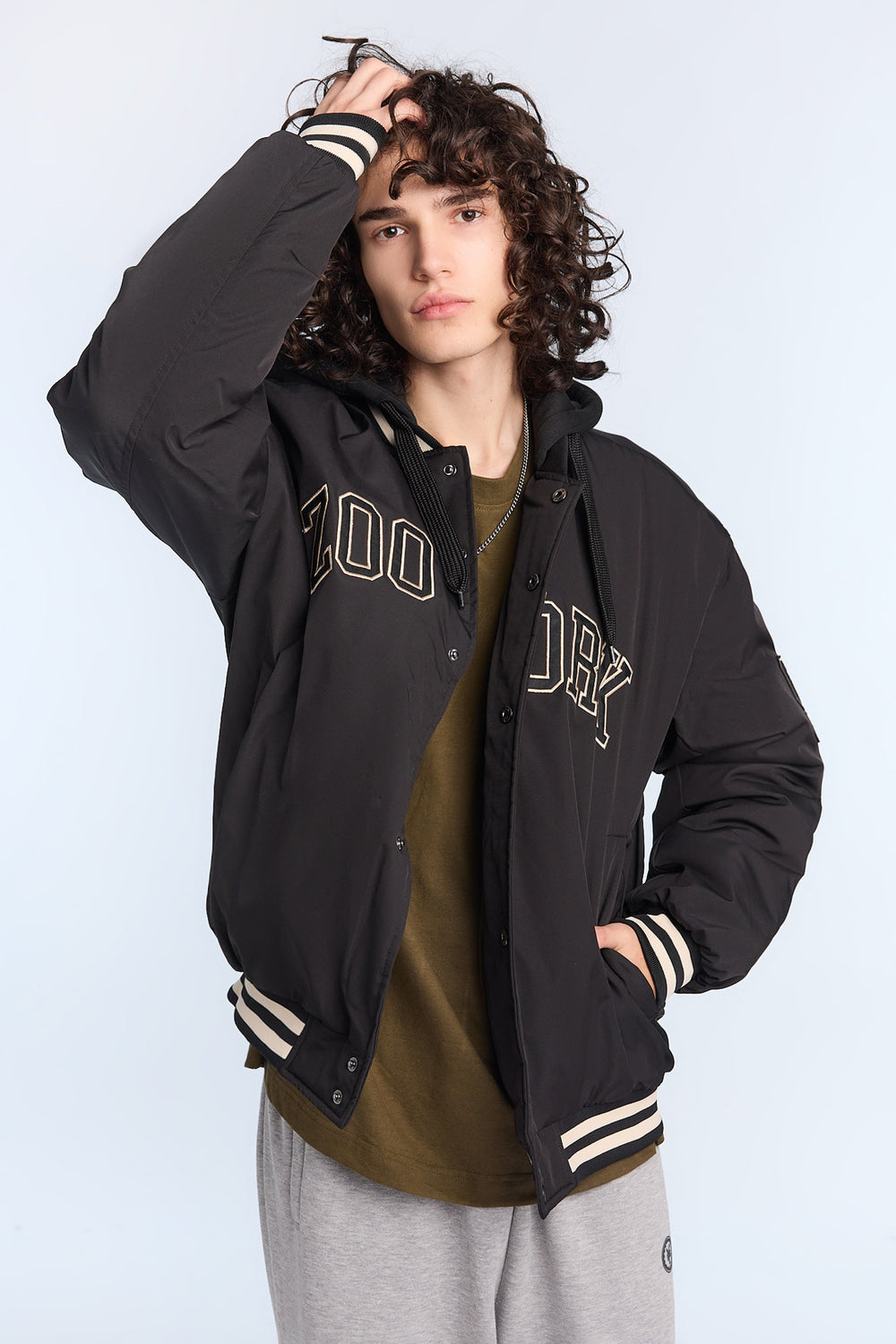 Zoo York Mens Nylon Varsity Jacket Zoo York Mens Nylon Varsity Jacket