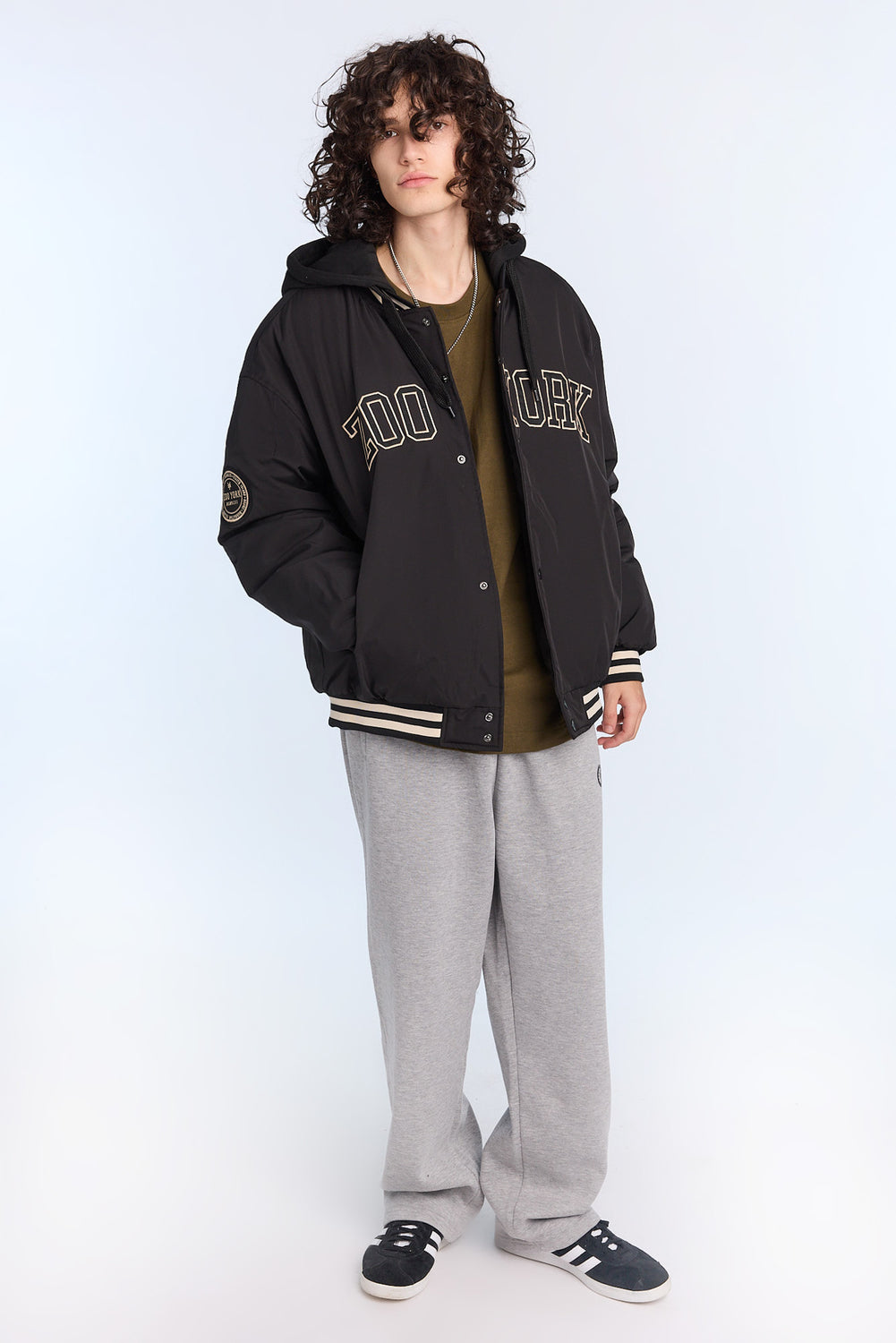 Zoo York Mens Nylon Varsity Jacket Zoo York Mens Nylon Varsity Jacket