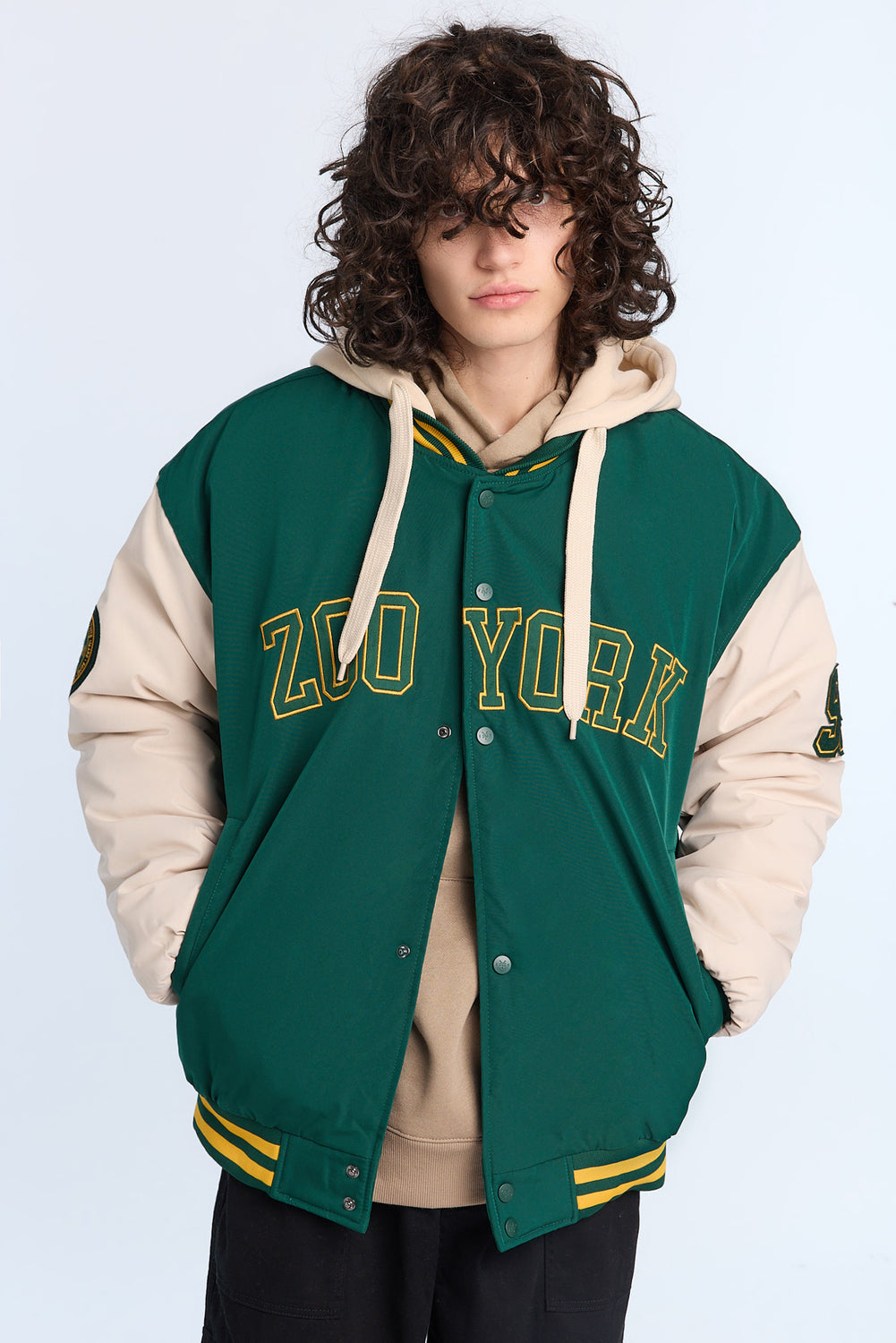 Zoo York Mens Nylon Varsity Jacket Zoo York Mens Nylon Varsity Jacket