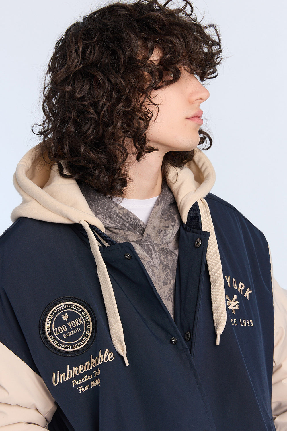 Zoo York Mens Nylon Varsity Jacket Zoo York Mens Nylon Varsity Jacket
