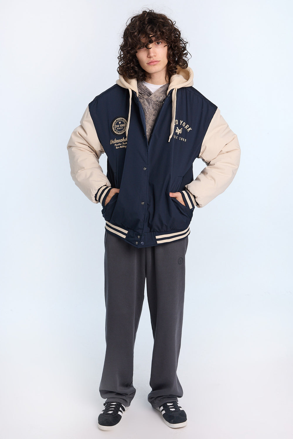 Zoo York Mens Nylon Varsity Jacket Zoo York Mens Nylon Varsity Jacket