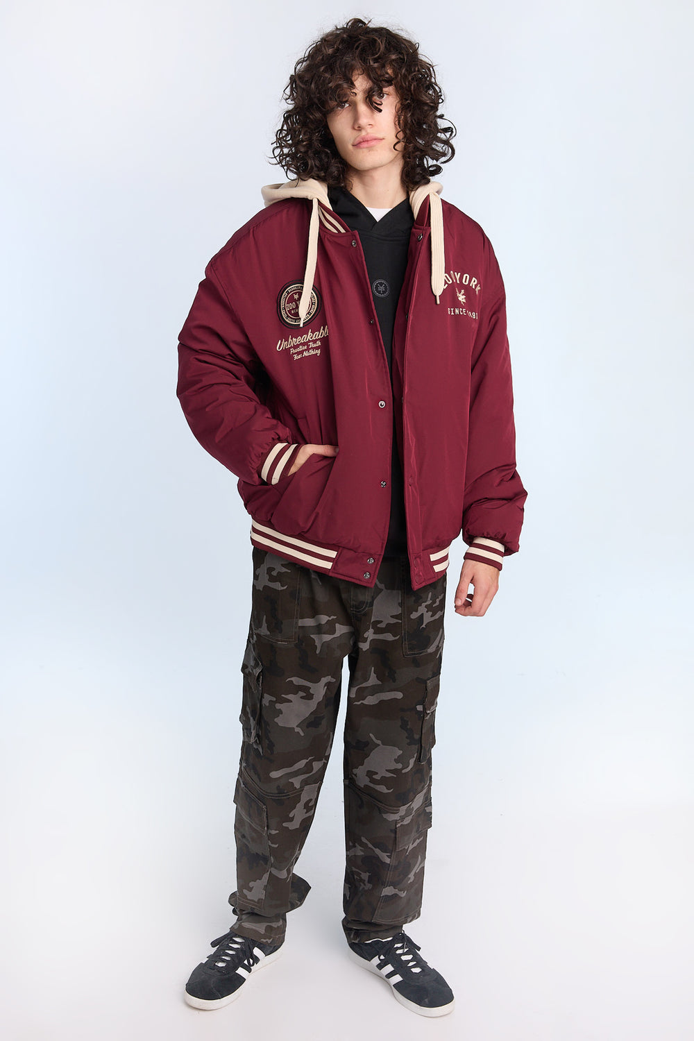 Zoo York Mens Nylon Varsity Jacket Zoo York Mens Nylon Varsity Jacket