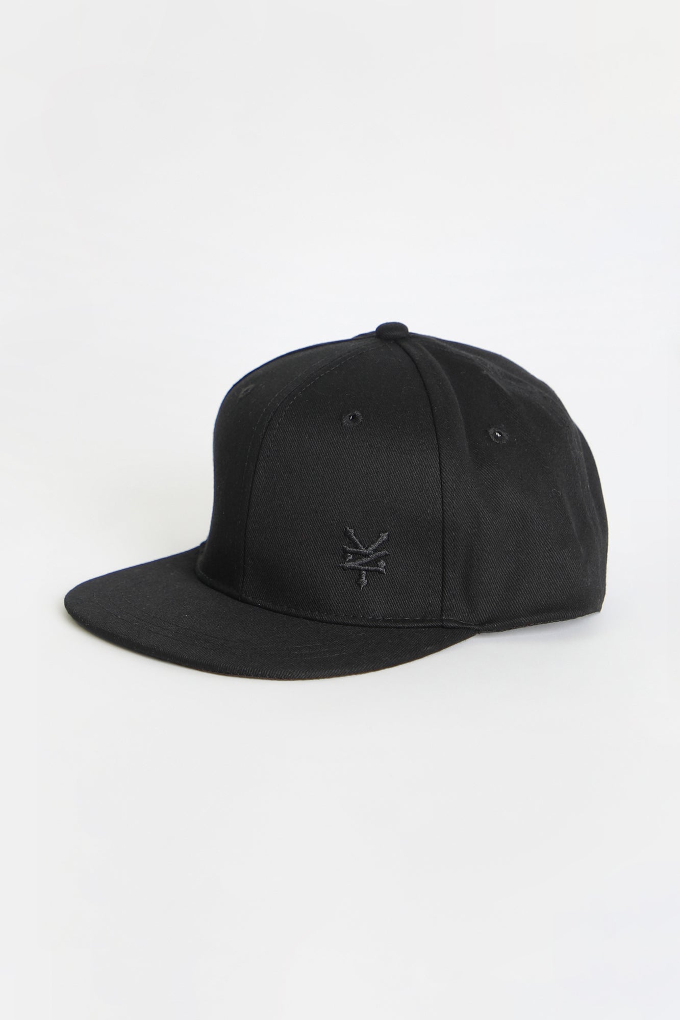 Zoo York Mens Tonal Logo Flat Brim Hat - Black / O/S