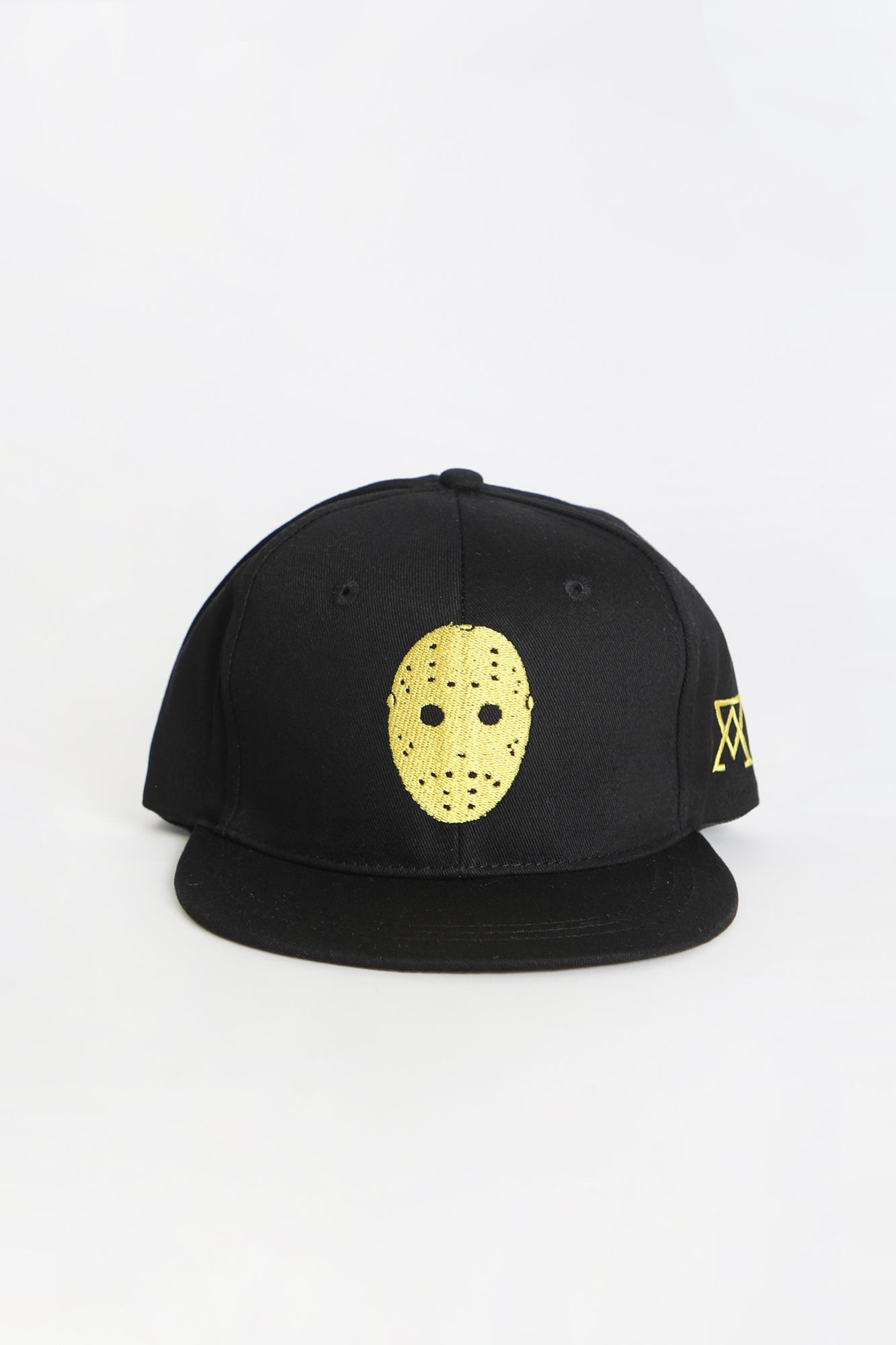 Arsenic Mens Golden Mask Flat Brim Hat - Black / O/S