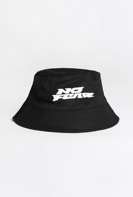 No Fear Mens Reversible Patch Bucket Hat