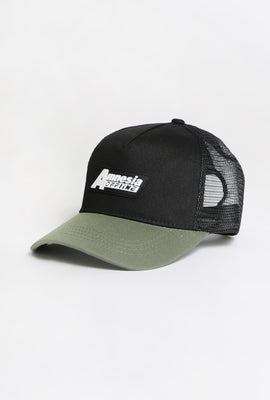 Amnesia Mens 2-Tone Patch Trucker Hat