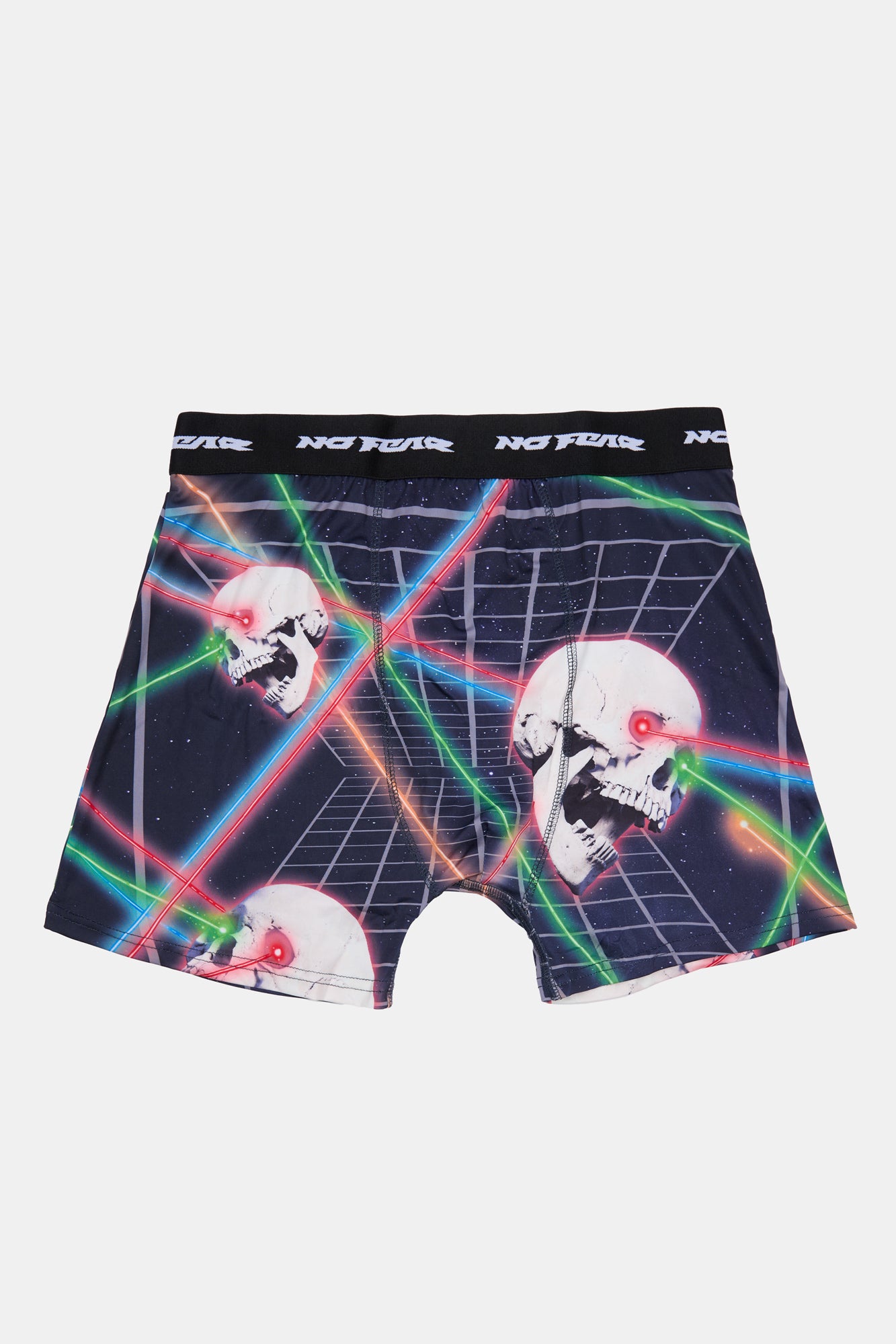 No Fear Mens Lazer Skull Print Boxer Brief - Multi /