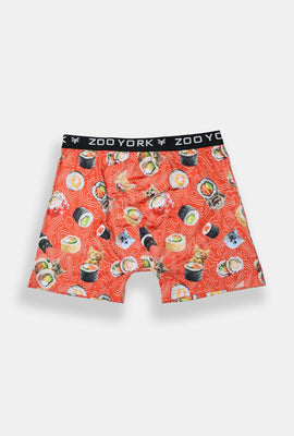 Boxer imprimé chats et sushis Zoo York homme