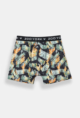 Boxer imprimé billets en feu Zoo York homme