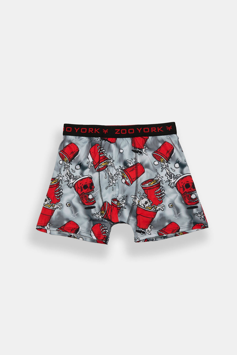 Caleçon boxeur à imprimé de tasses rouges et de crânes Zoo York Caleçon boxeur à imprimé de tasses rouges et de crânes Zoo York