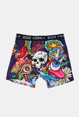 Zoo York Mens Psychedelic Print Boxer Brief