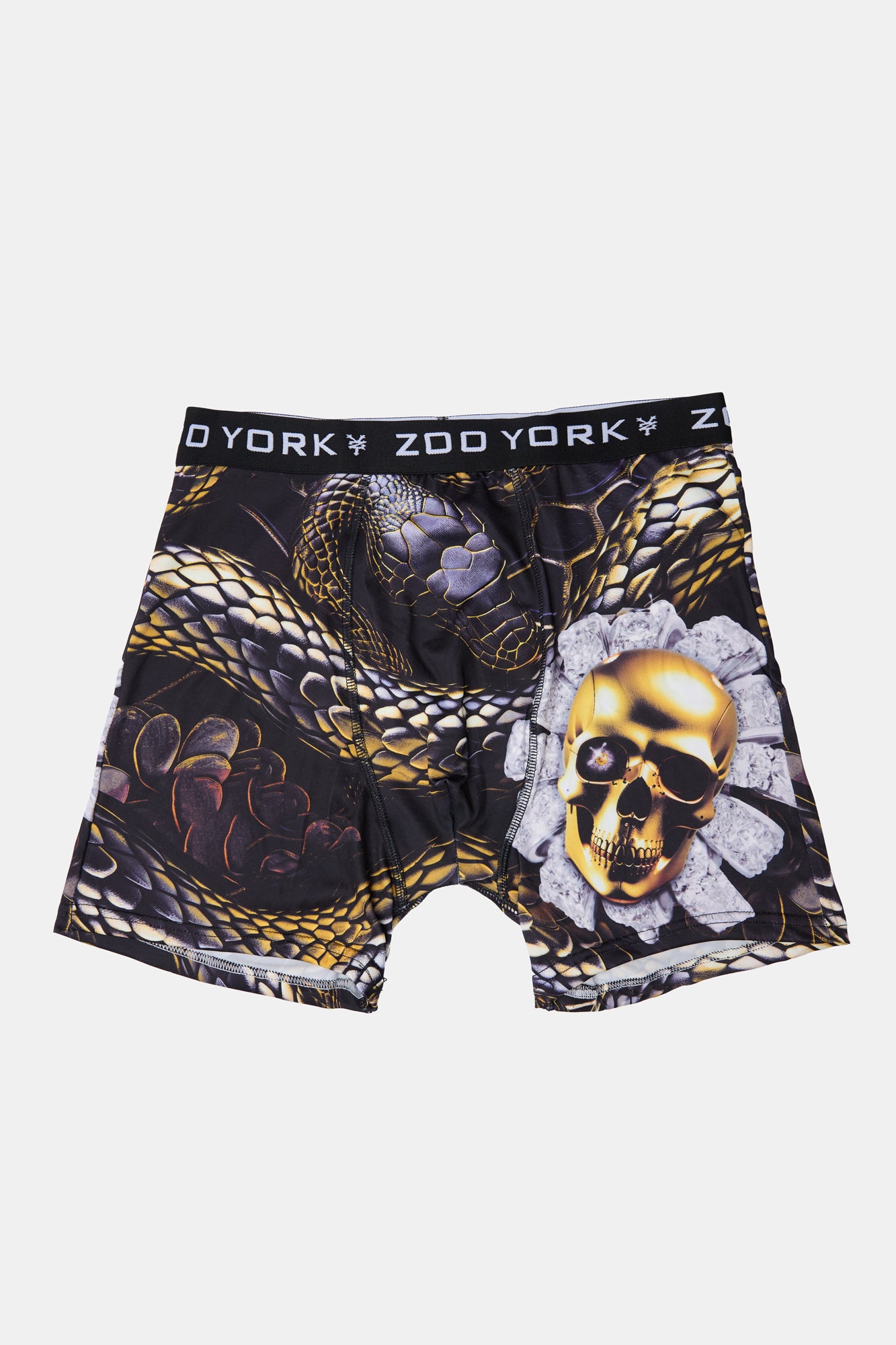 Zoo York Mens Golden Snake Print Boxer Brief - Gold /