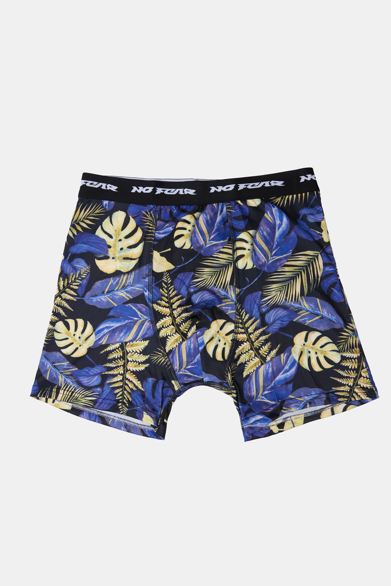 No Fear Mens Leaf Print Boxer Brief - Gold /