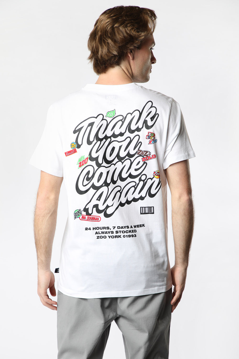 T-Shirt Thank You, Come Again Zoo York Homme Blanc