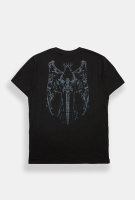 T-shirt imprimé croix et faucheur Arsenic