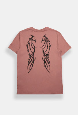 T-shirt imprimé ailes squelettes Arsenic