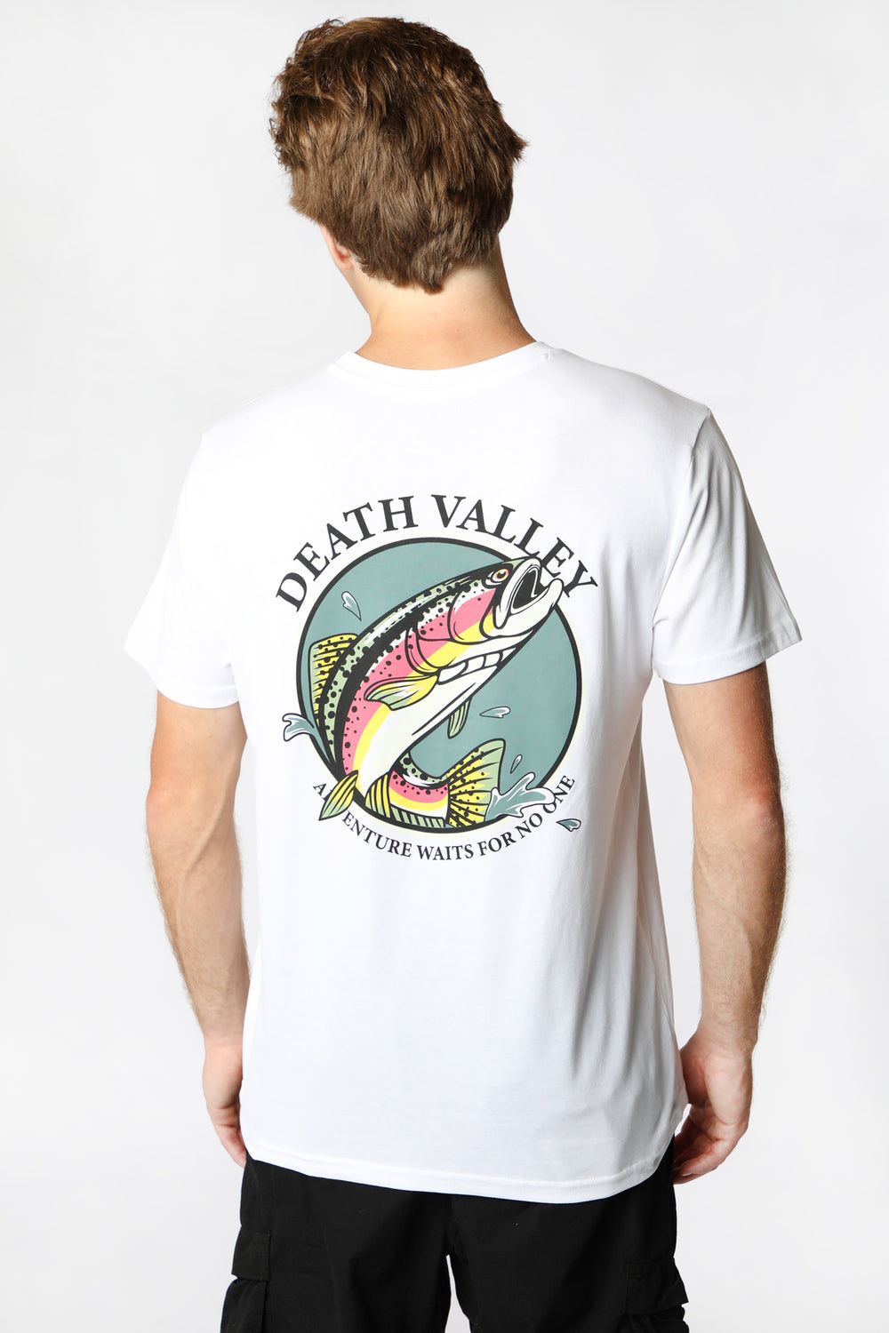 T-Shirt Imprimé Poisson Death Valley Homme Blanc