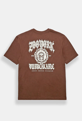 T-shirt imprimé à crâne de la Statue de la Liberté Zoo York