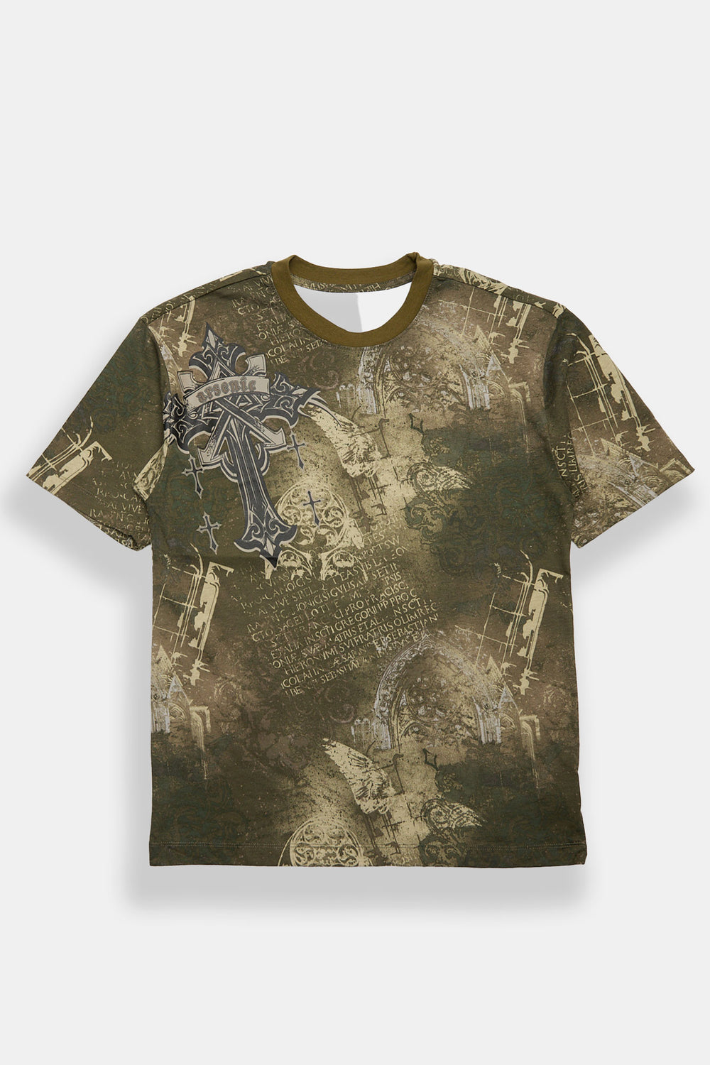 Arsenic Skull, Cross & Wings Graphic Tee Arsenic Skull, Cross & Wings Graphic Tee