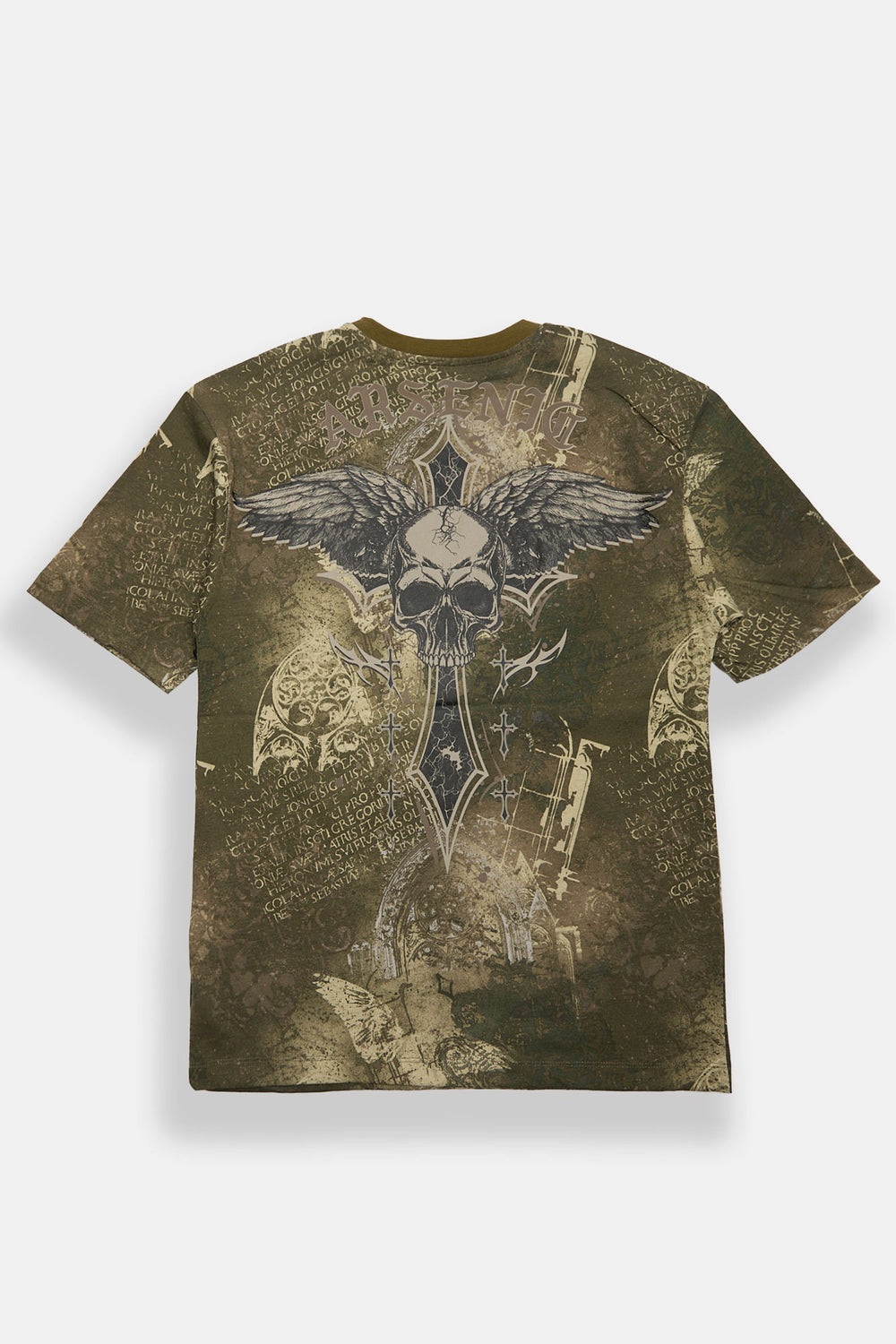 T-shirt imprimé à crâne, croix et ailes Arsenic T-shirt imprimé à crâne, croix et ailes Arsenic