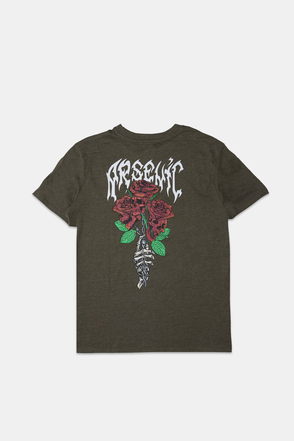 T-shirt imprimé crânes en bouquet de roses homme T-shirt imprimé crânes en bouquet de roses homme