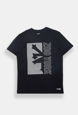 T-shirt imprimé logo rayé Zoo York homme