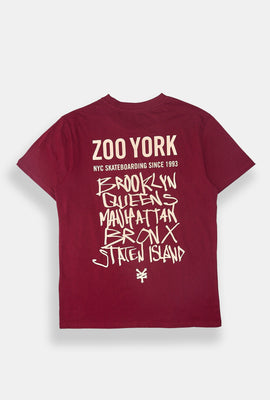T-shirt imprimé arrondissements NYC Zoo York homme