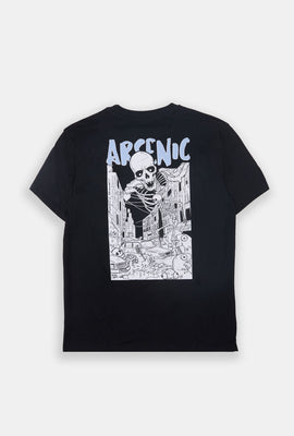 Arsenic Mens Apocalyptic Skeleton Graphic T-Shirt