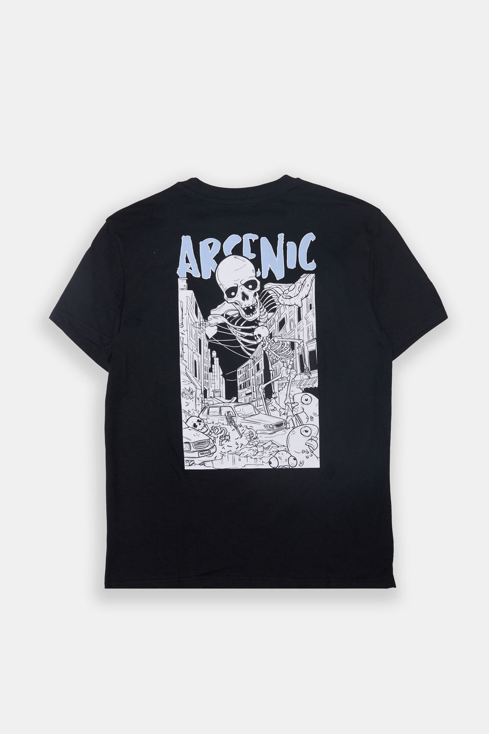 Arsenic Mens Apocalyptic Skeleton Graphic T-Shirt Arsenic Mens Apocalyptic Skeleton Graphic T-Shirt