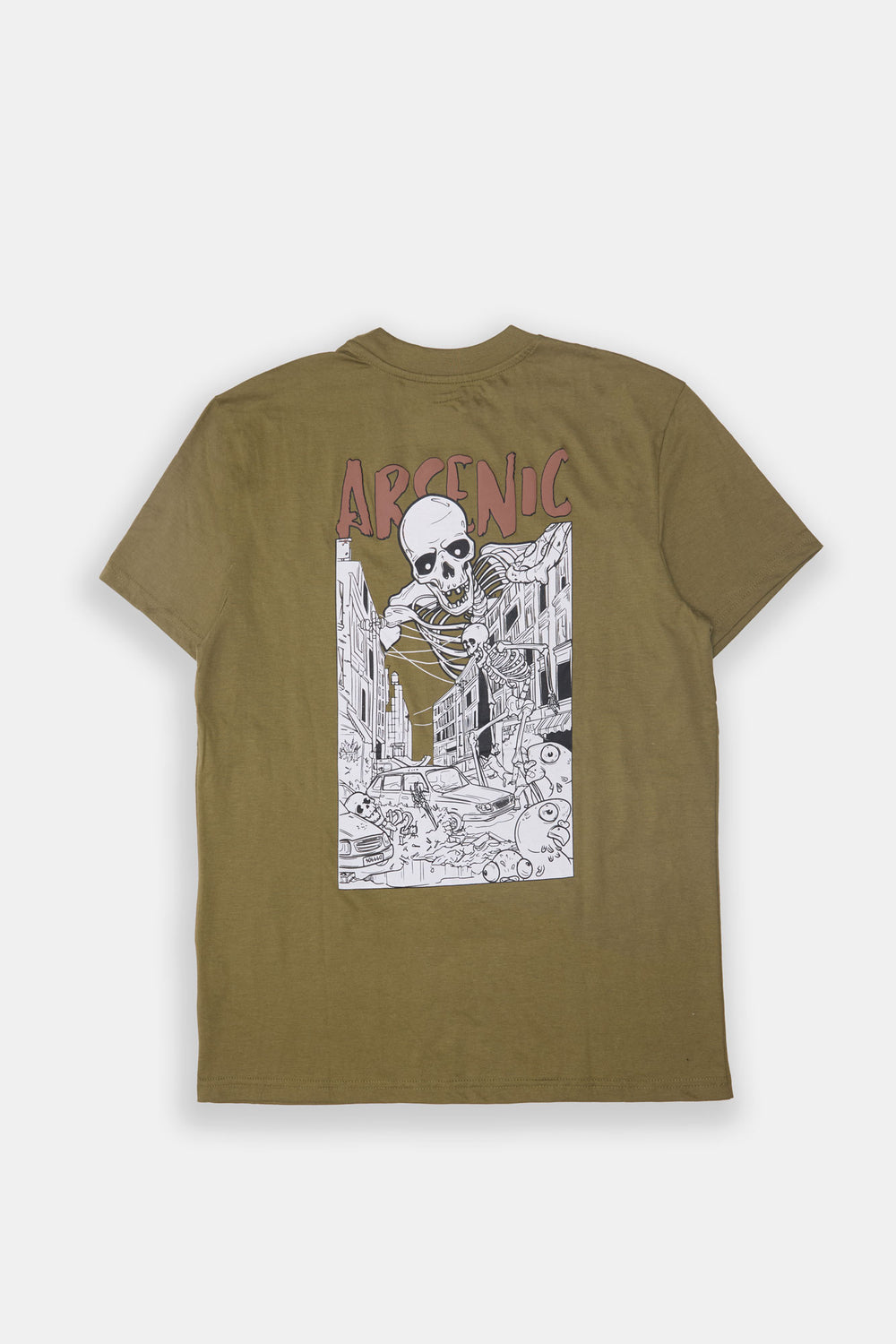 Arsenic Mens Apocalyptic Skeleton Graphic T-Shirt Arsenic Mens Apocalyptic Skeleton Graphic T-Shirt