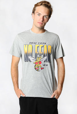 T-Shirt Gris Imprimé Logo Abeille No Fear Homme