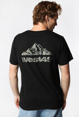 T-Shirt Imprimé Logo Camo Montagne West49 Homme