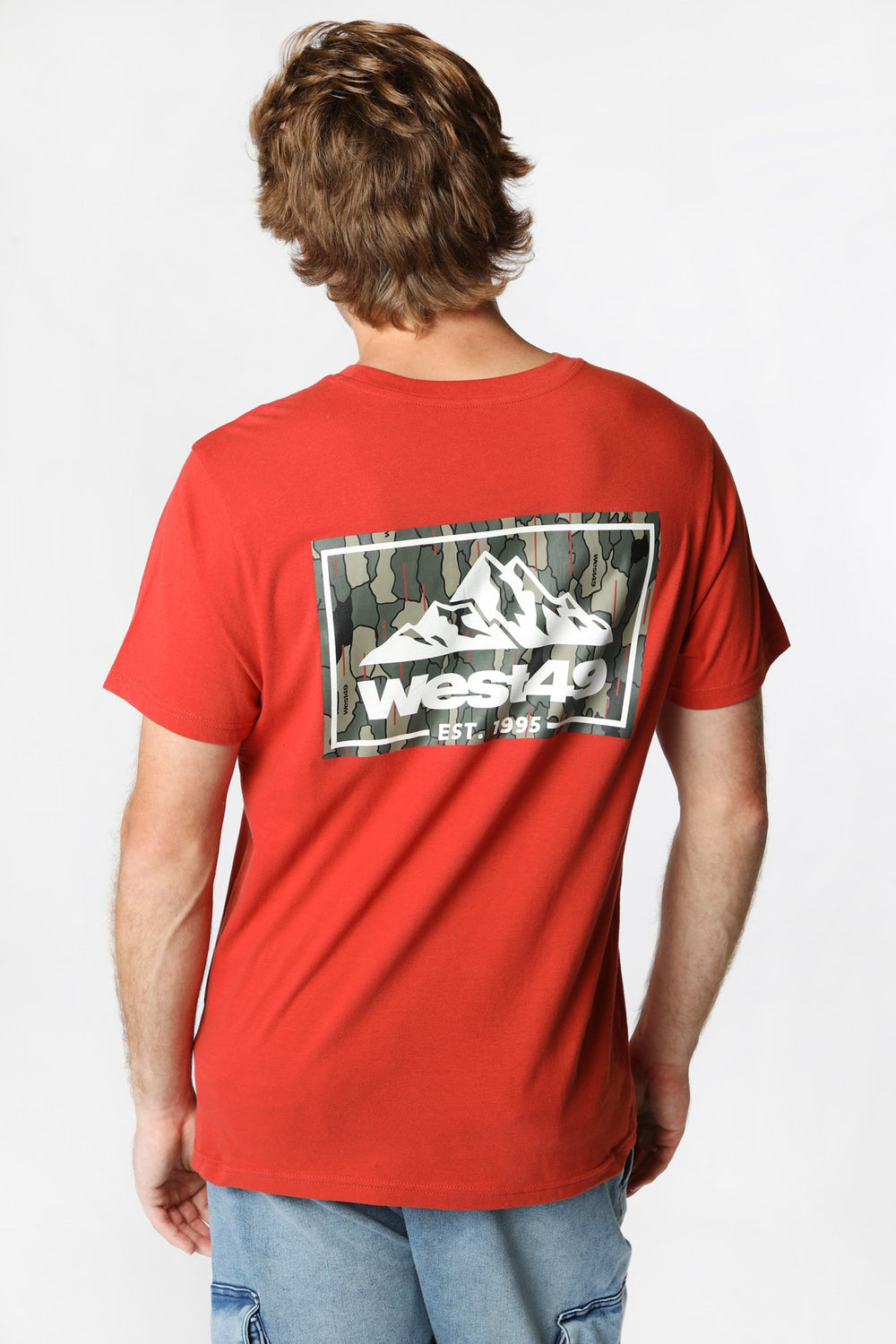 T-Shirt Imprimé Logo Camo Montagne West49 Homme T-Shirt Imprimé Logo Camo Montagne West49 Homme