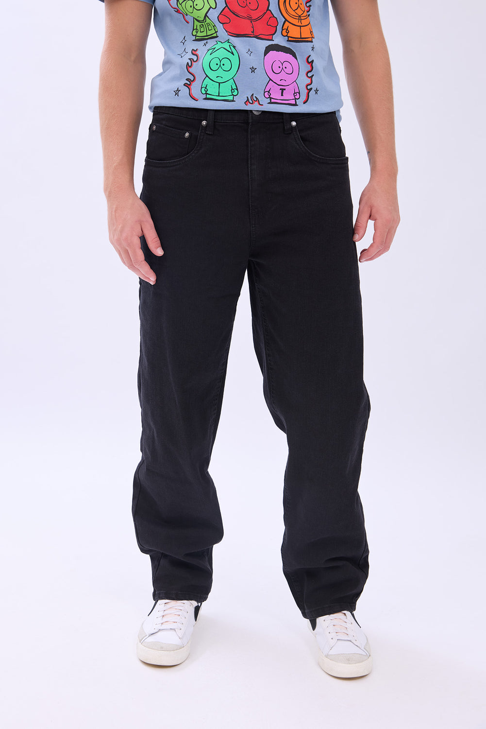 Arsenic Mens Black Relaxed Jeans Arsenic Mens Black Relaxed Jeans