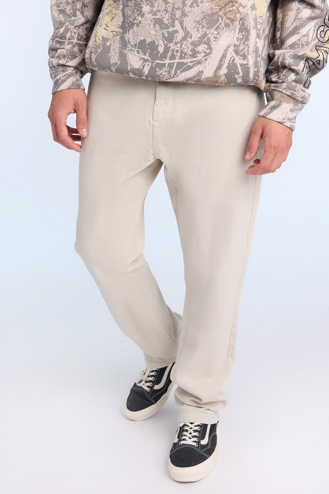 Mens Straight Jeans - Cream /