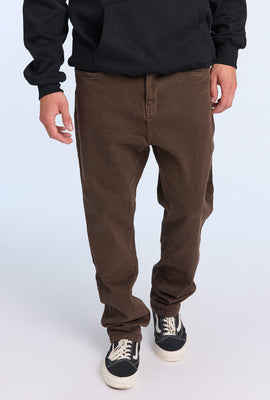 Mens Dark Brown Straight Jeans