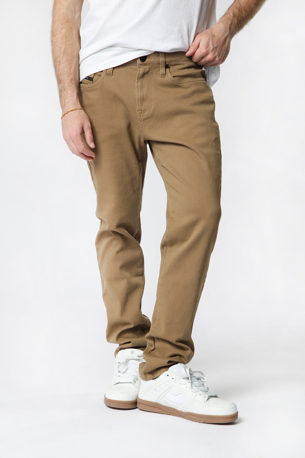 Zoo York Mens Skinny Bull Denim Jeans Camel